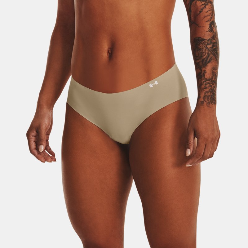 Women's  Under Armour  Pure Stretch Hipster 3-Pack Beige / Beige / White M
